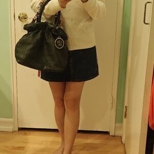 CH Monogram perforated napa tote in Dark Green